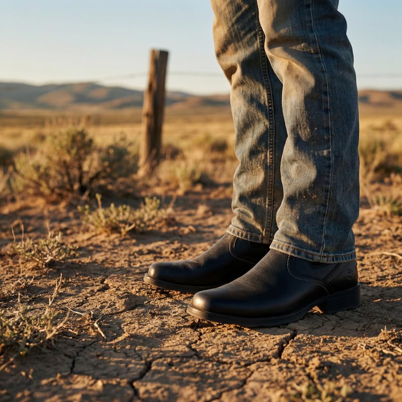 Image of SUREWAY Men's Western Chelsea Cowboy Boots