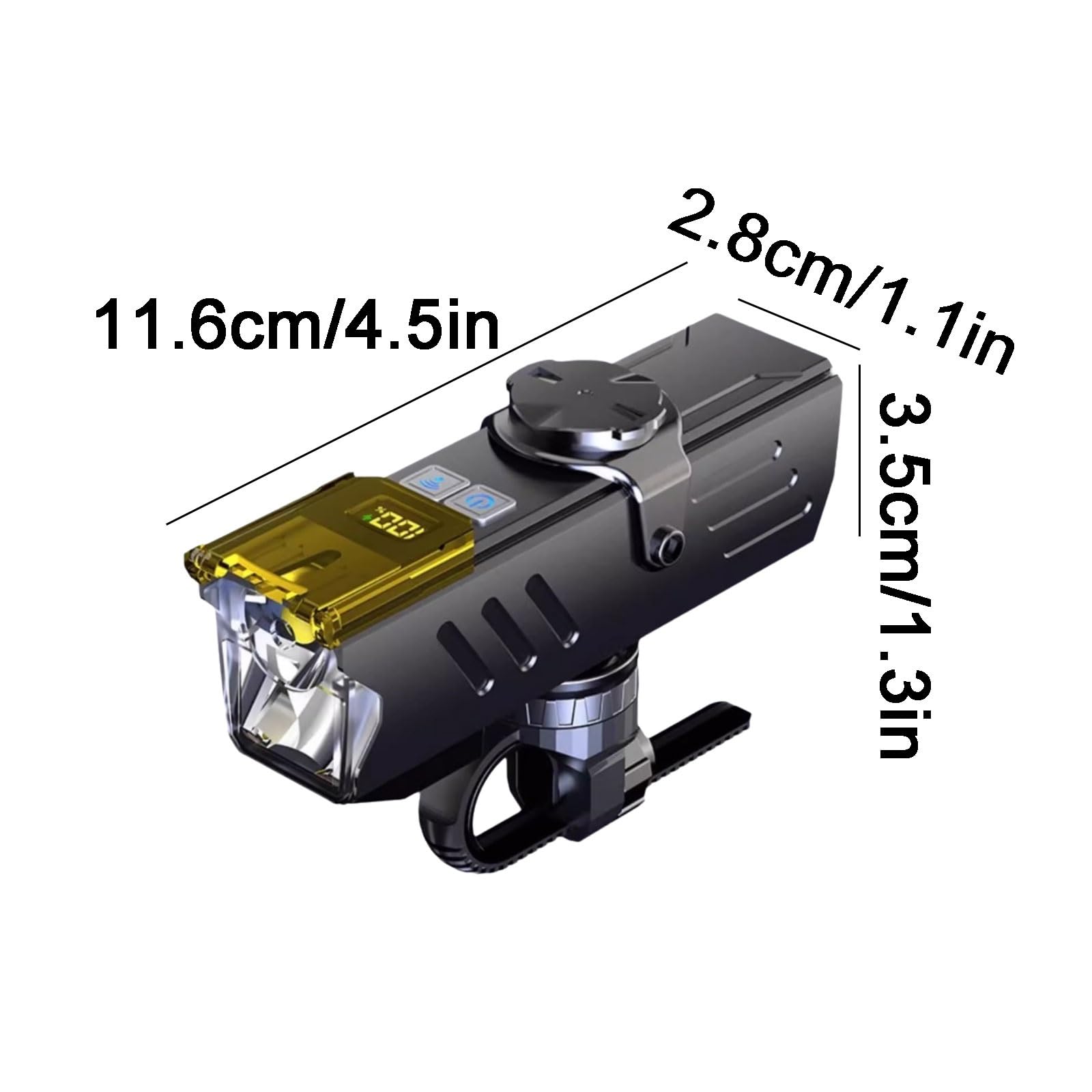 Compact Sonnette de vélo en Alliage d'aluminium, Phare de vélo de Route de Montagne, klaxon de Charge à Haut décibel Facile à Installer