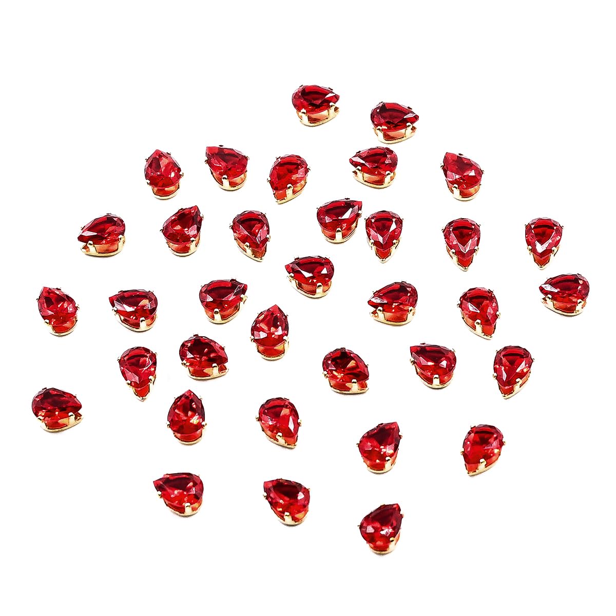 Embroiderymaterial Sew On Crystal Stone Rhinestone Beads for Fabric, Craft, Embroidery, Sewing and Jewellery Making with Crown Prong Claws Setting (5X7MM - 25 Pieces) (B0CL778F52) Amazon Price History, Amazon Price Tracker