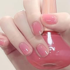COSMOO Jelly Pink Nail Polish 12ml Peach Quick Dry Translucent Nails Lacquer for Nail Art Varnish Long Lasting