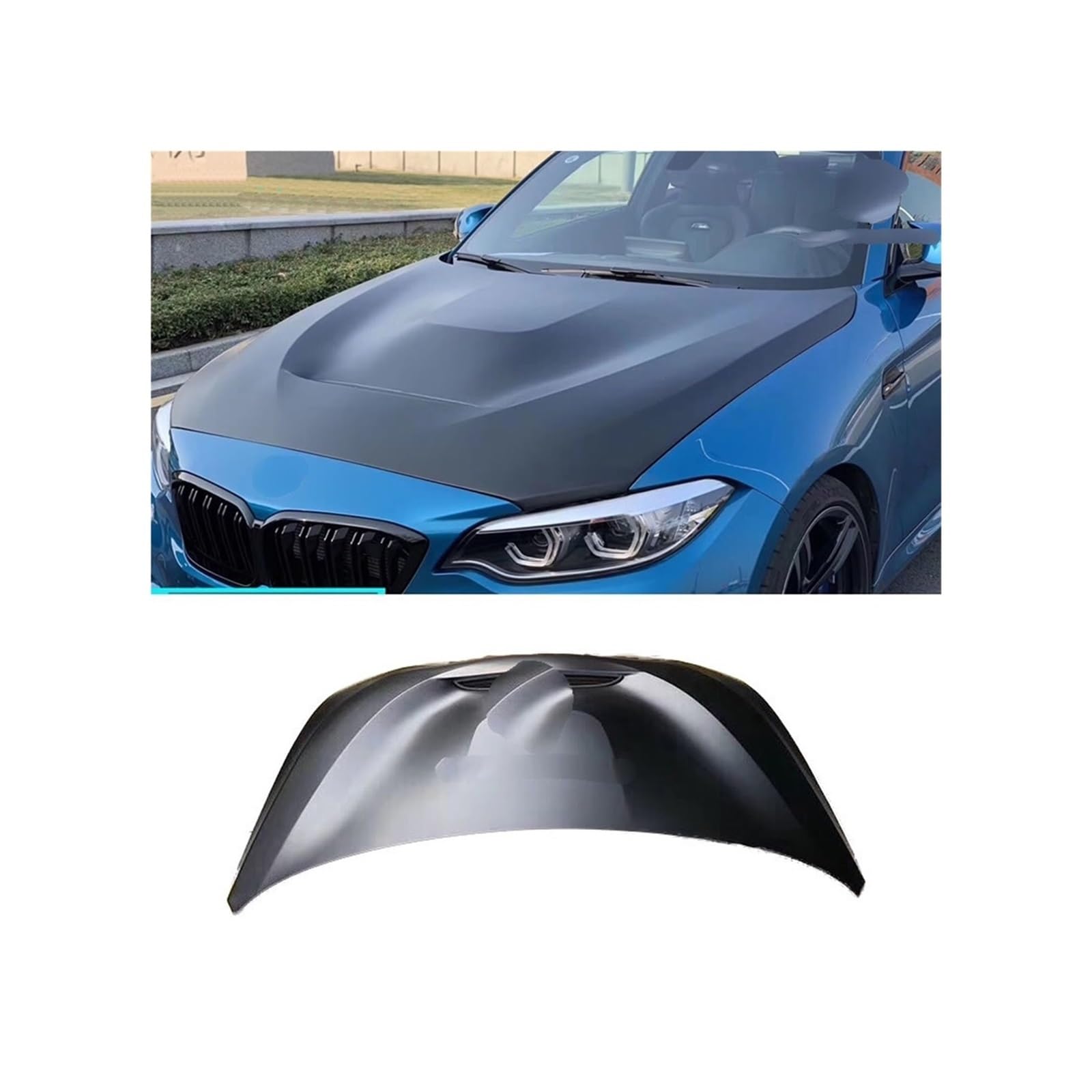 F20 F22 High Quality Iron Hood Scoop Aluminum Bonnet Engine Covers Car Body Kit Compatible For Bmw 1 Series 118i 120i 135i Gts Style 12-up(Iron)