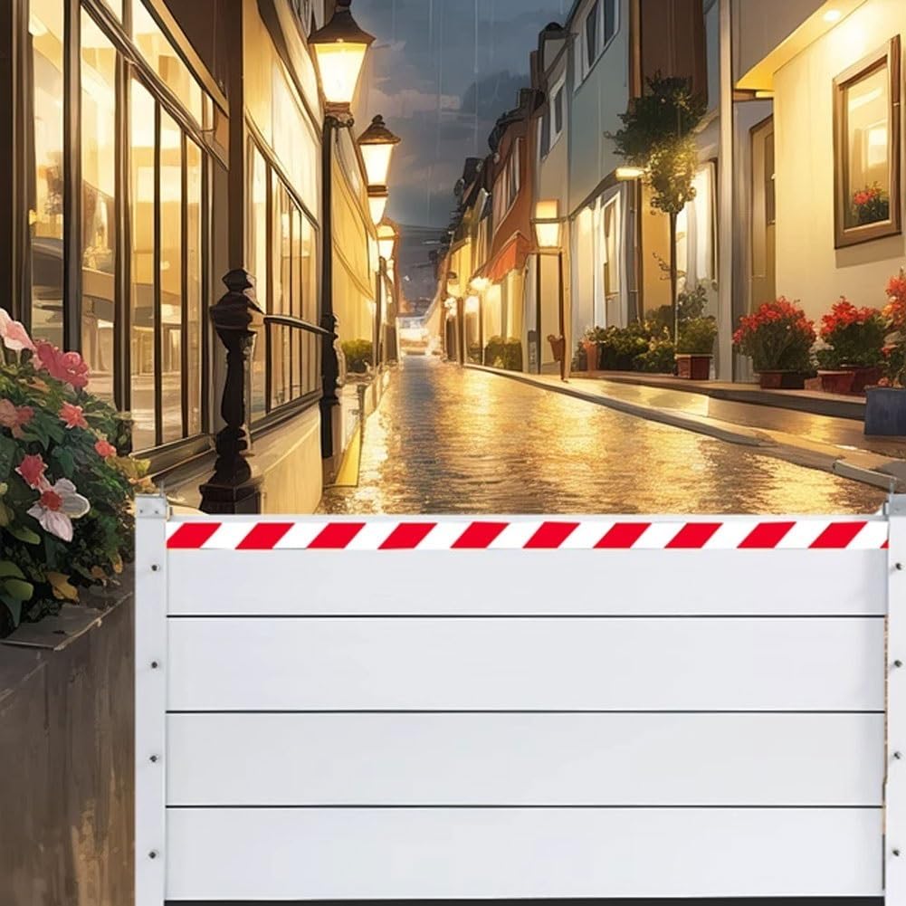Barrière Anti-inondation, Aluminium Batardeau, Réutilisable Barriere Anti inondation, Batardeau pour Le ContrôLe des Inondations,pour Portes De Garage ExtéRieures(H 40cm,L 95cm)