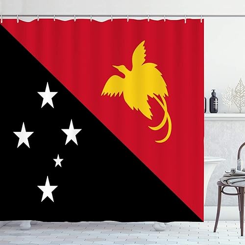 Miniatura 8 de Cortina de ducha con bandera de Honduras con 12 ganchos, impermeable, resistente a las arrugas, cortina de ducha para bañeras de baño, poliéster, 72