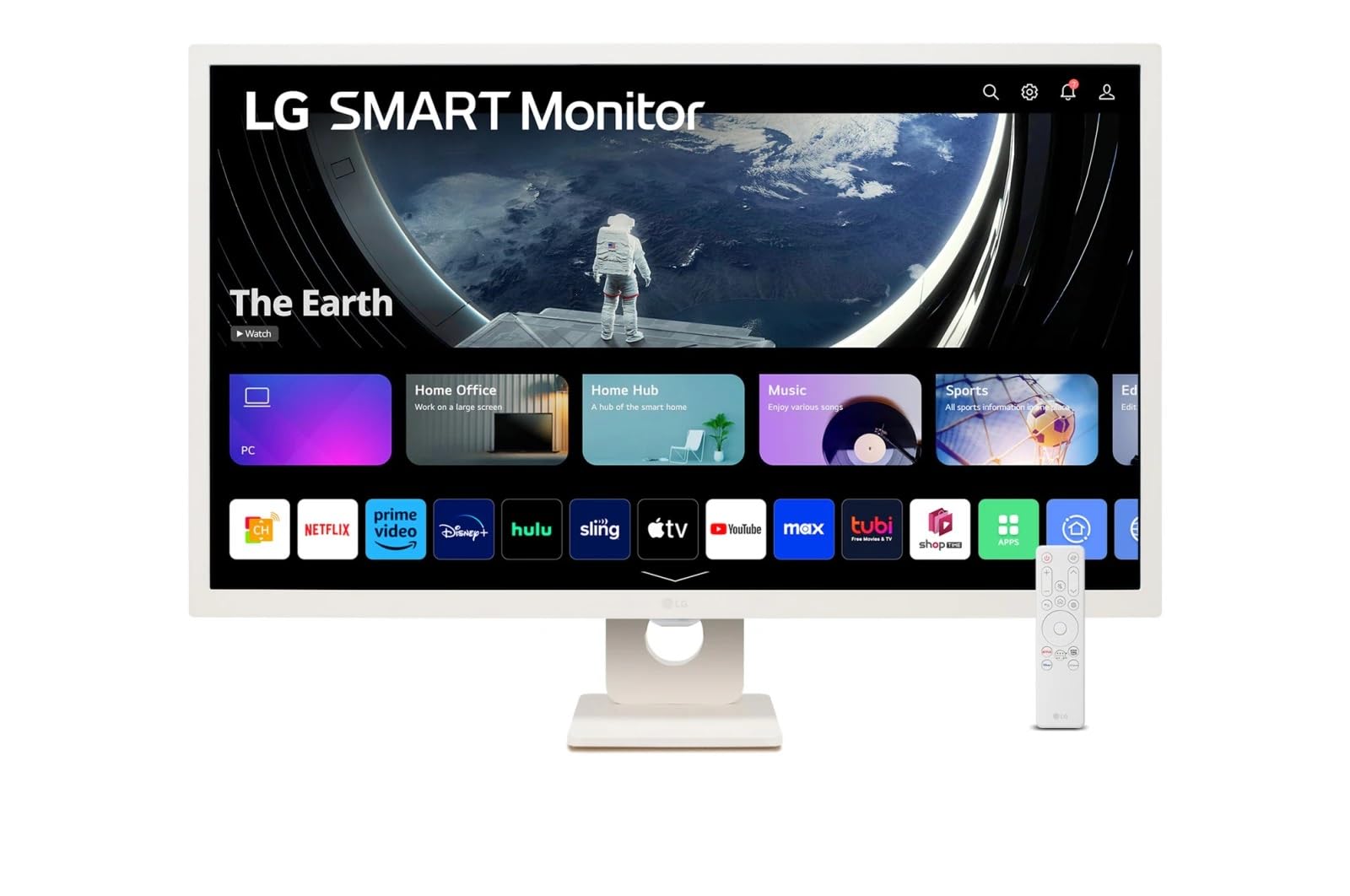 LG 32SR50F-W 32 inch Full HD (1920 x 1080) IPS Smart Monitor with webOS, ThinQ Home Dashboard, AirPlay 2, Screen Share, Bluetooth, 2xHDMI, 2xUSB, Remote Control, White (B0CR38418C) Amazon Price History, Amazon Price Tracker