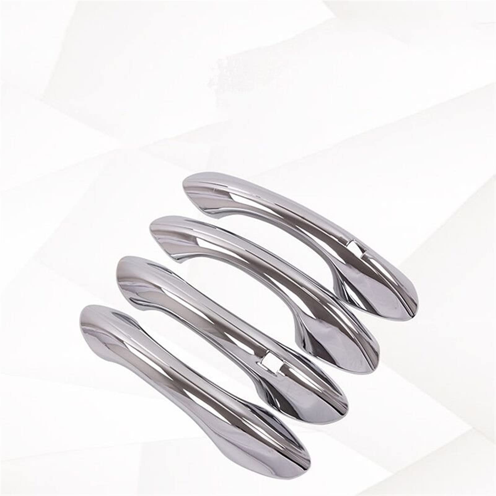 Rinkteea 1 Exterior Car Door Handle For Hyundai Santa Fe Santafe 2019-2022 Chrome Car Door Handle Bowl Cover Decor Trim Sticker(1)