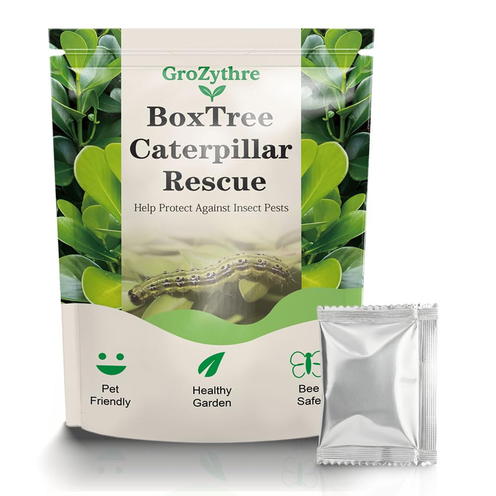 Box Tree Caterpillar Treatment –10 x 5g Packs, 300㎡ Total Coverage – Individually Wrapped,Safe for Bees & Birds, Supports Healthy Buxus Hedges