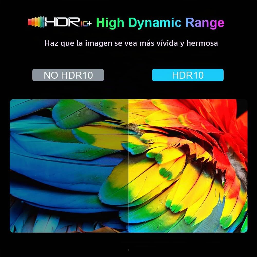 Android 13.0 TV Box 4GB RAM 64GB ROM RK3528 Quad-Core Arm Cortex A53, HD Convertor Smart TV Soporte 2.4/5.0GHz WiFi BT5.0 10/100M Ethernet 8K HDR10+ USB 2.0/3.0 con Control Remoto por Voz