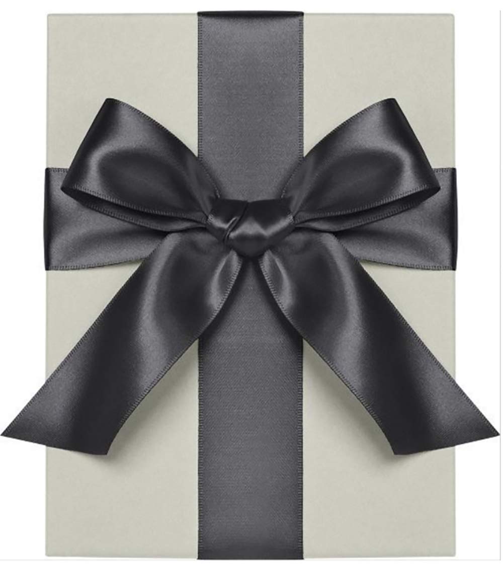 IHKFILAN Filan Double Face Satin Ribbon 1 Inch x 25 Yards Double Sided Solid Polyester Ribbon for Gift Wrapping Party Hair Braids Bow Baby Shower Decoration Floral Arrangement Craft Supplies, Black 4