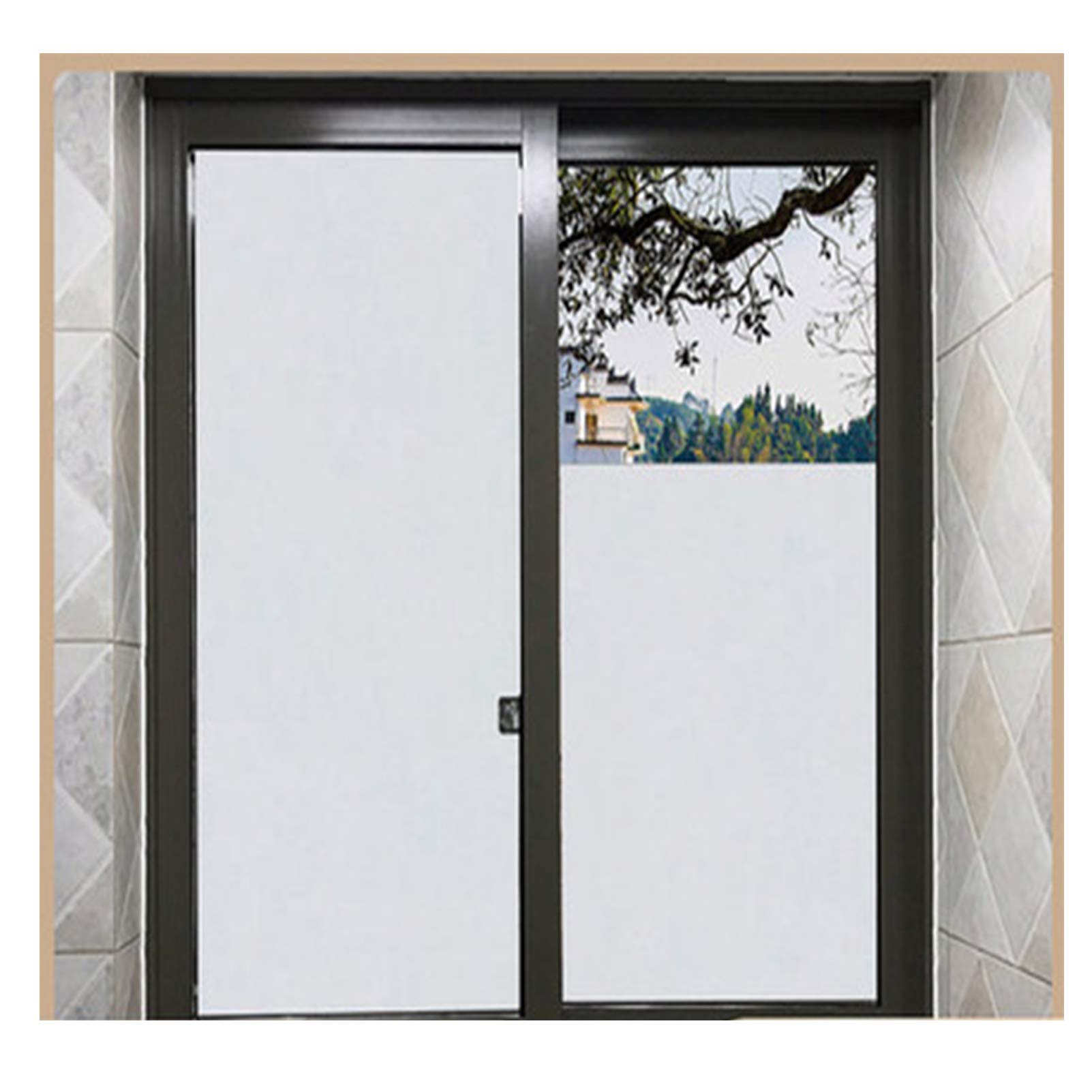 Film occultant vitre haut de gamme effet verre dépoli mat opaque électrostatique 0.45x5m