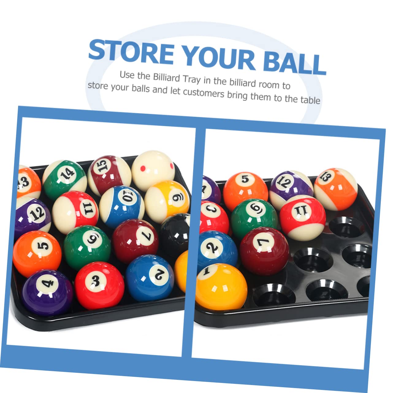 Vassoio Portapalle Da Biliardo - 22 Fori In Plastica Resistente Per Sala Biliardi - Foto 8