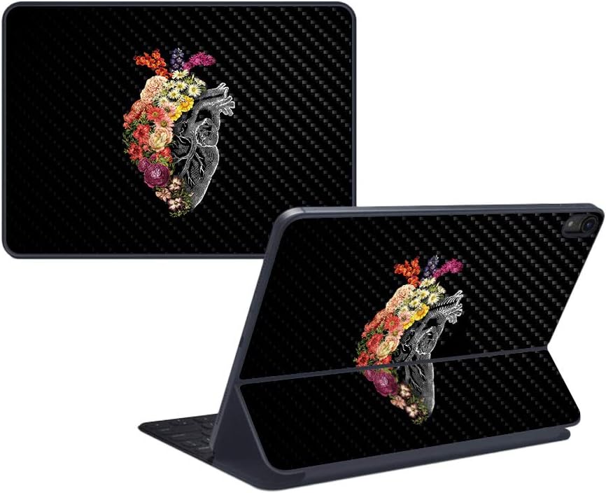 MightySkins Carbon Fiber Skin For Apple iPad Pro Smart Keyboard 11" (2018) - Wild Nature - Protective, Durable Textured Carbon Fiber Finish - Easy To Apply, Remove, and Change Styles - Made in the USA