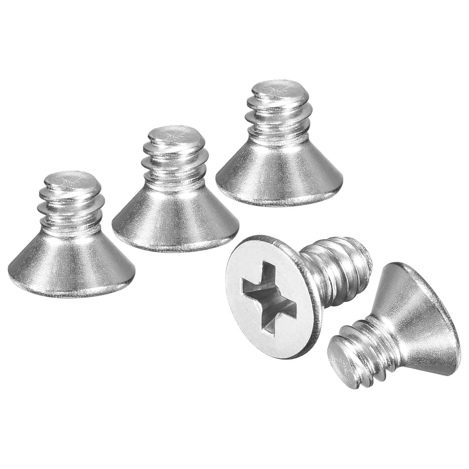 DTGN #10-24x1/4" Flat Head Countersunk Machine Screws - 100pcs - Good for Furniture and Machinery - 304 Stainless Steel Phillips Machine Screws Bolts - Silver โ image 1