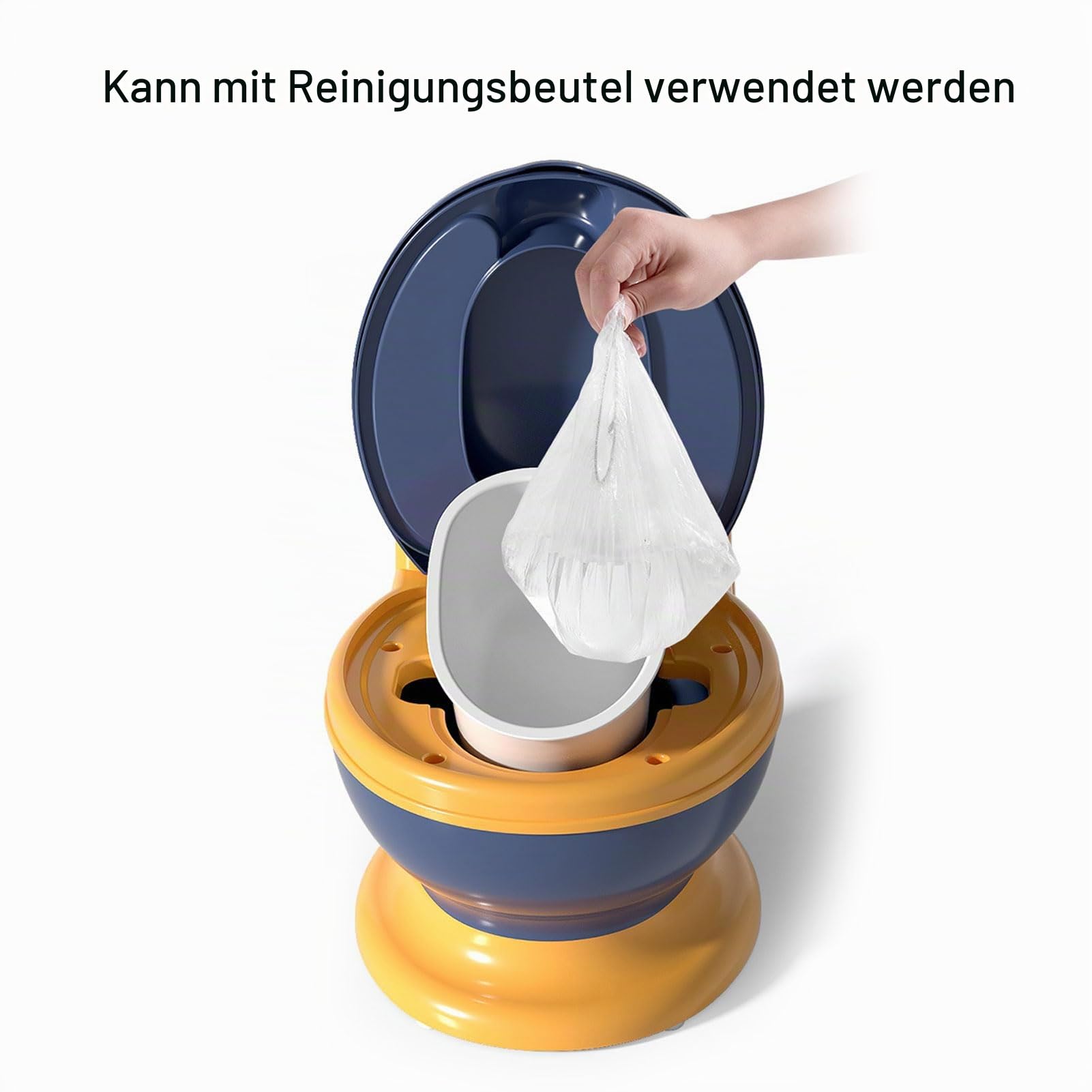 Kleinkind-Übergangs-Töpfchentrainer, Echtes Töpfchen mit Feuchttücher-Aufbewahrung für Kleinkinder
