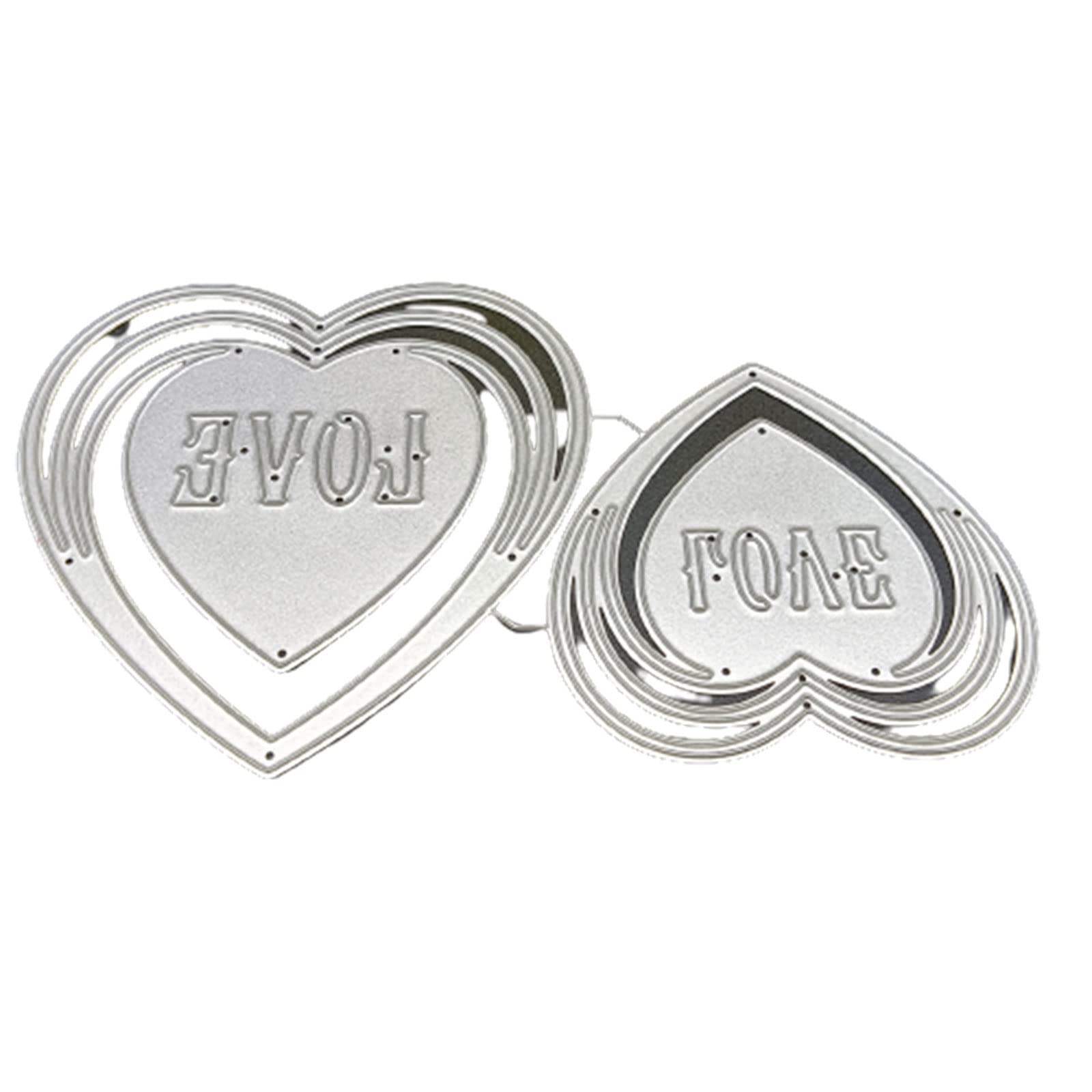 Buxuaaaa Heart Metal Cutting Dies Craft Carbon Steel Embossing Template Stencil Scrapbooking for Card Die Cuts Mold Scrapbooking Stencils