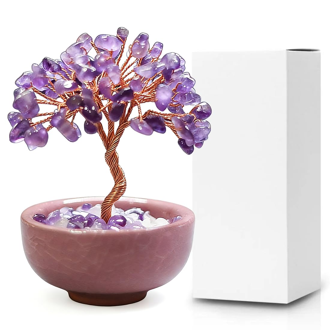 Imagen de catálogo asociada a LEPGUYO Árbol de la Vida de Amatista 63 Piedras Naturales - Reiki Chakras Energía Curativa, Dec
