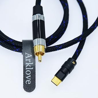 Arklove 5ft USB c to coaxial Cable Male Type-c to Digital coaxial Audio Interface RCA Female Adapter Wire spdif for dac amp Sound Preamp Amplifier DSD64 dsd128 192K