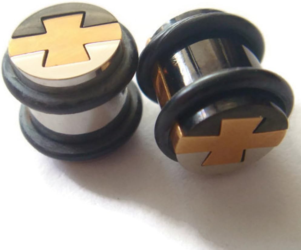 00g 00 Gauge 10mm Puzzel Ear Plugs Rings Ring Earring Earlet Body Piercing