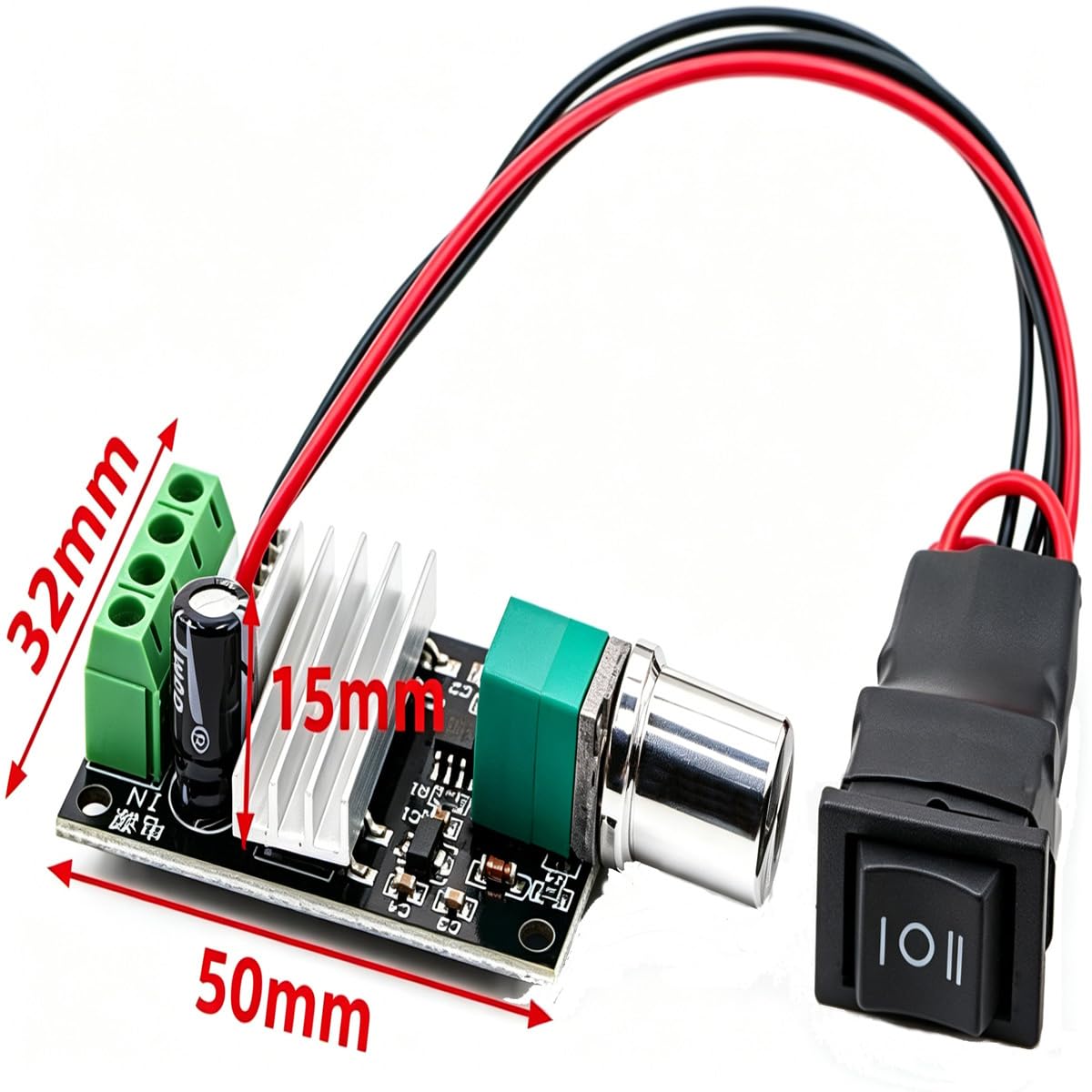 Gebildet 1pcs 6V-28V 3A 80W DC Velocità del motore Controller(PWM),DC Scheda di Controllo del Motore,Driver motore reversibile regolabile interruttore