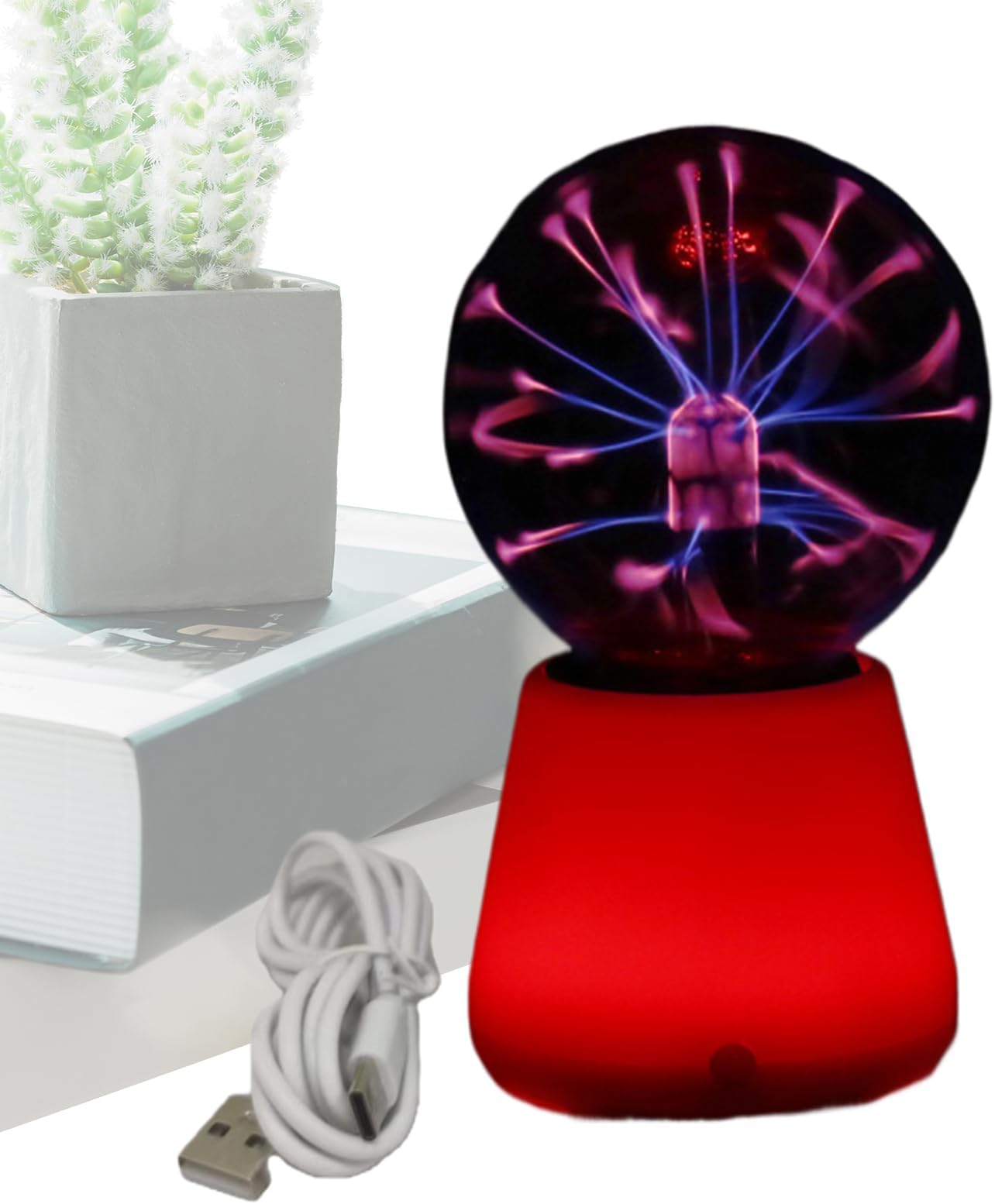 Plasma Sphere Lamp, Touch Lighting 7 Colours – Plasma Electric Ball, for Home, Office, School, Living Room, Bedroom, Study, Living Room, Apartment