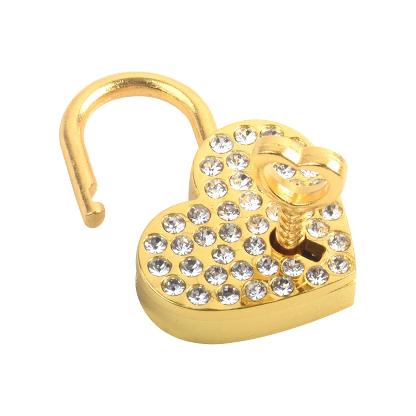Love Heart Shape Padlock Hardware Vintage with Keys for Game Security Travel