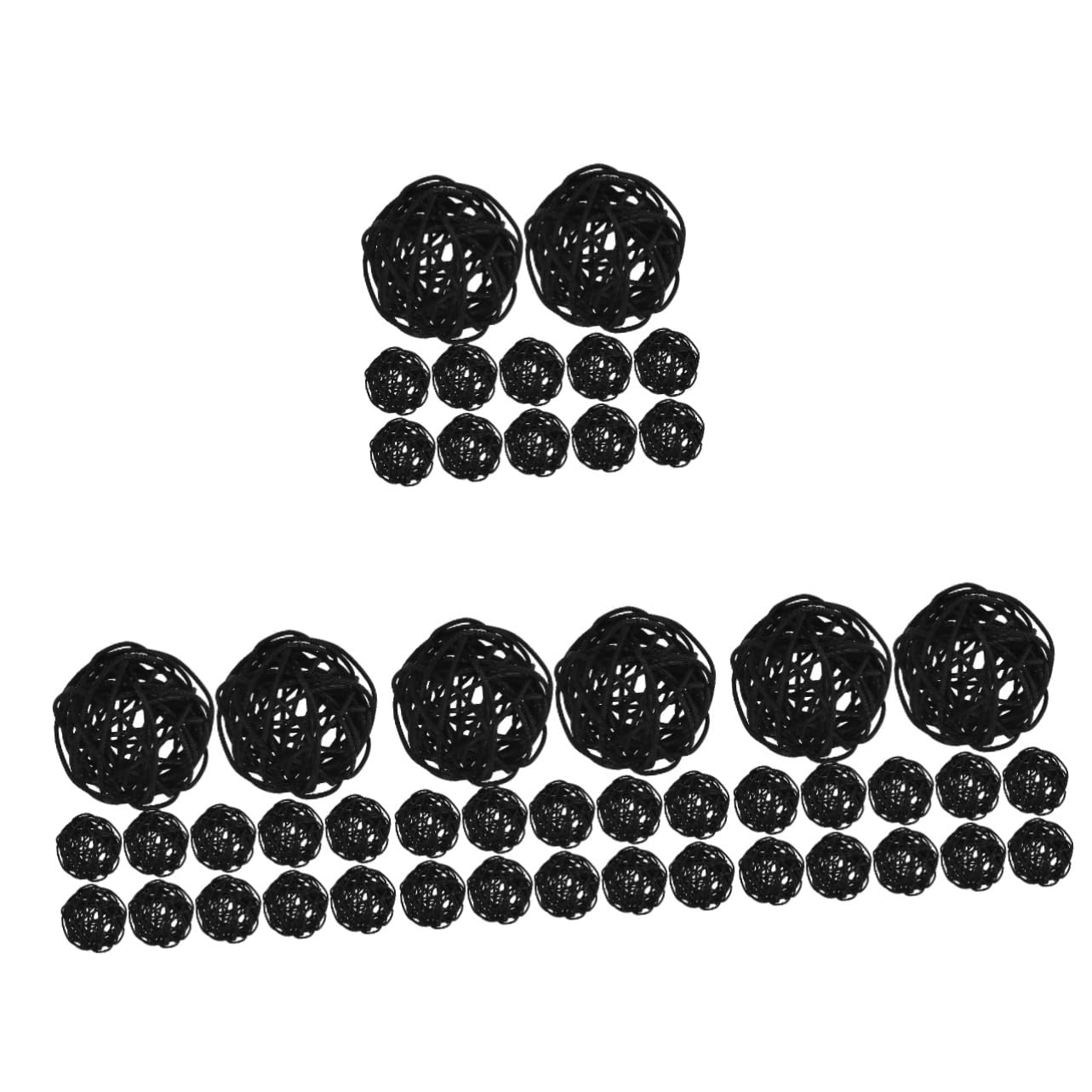 Boules de remplissage de vase de Noël en rotin naturel pour décoration