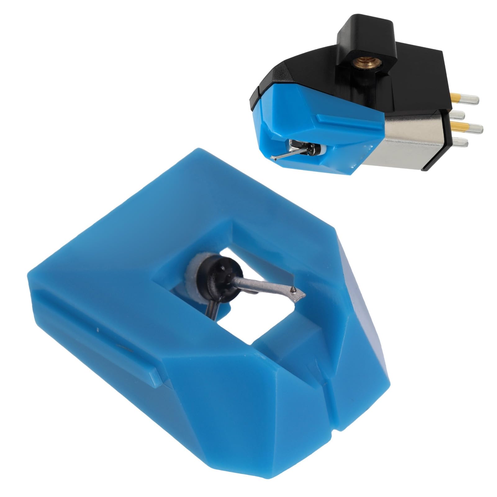 Emoshayoga Aguja de Repuesto Azul AT VMN95C de Alto Rendimiento para un Nítido y una Configuración Sencilla para Tocadiscos