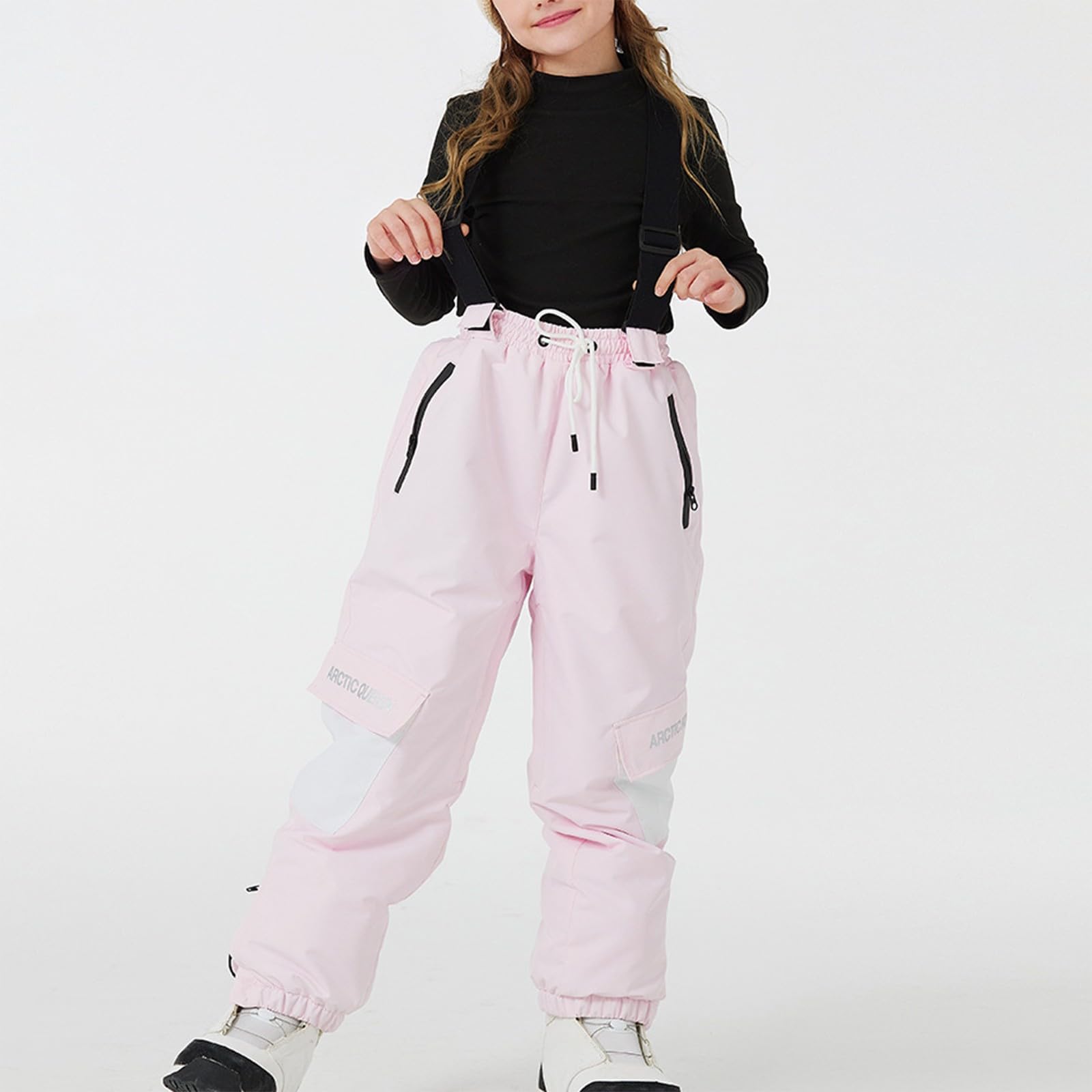 Pantaloni da sci per bambini, invernali, impermeabili, antivento, da snowboard, caldi, per attività all'aria aperta