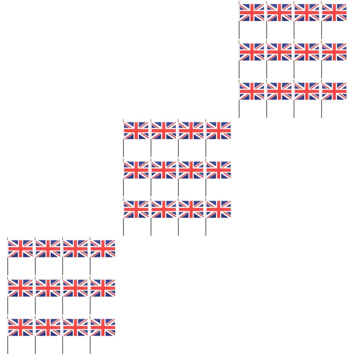POPETPOP 3 Juegos Mano Ondeando La Union Jack De Cacerola Banderín Union Jack Union Jack Flag Deportivas Pequeñas Del Unido Union Jack 50 Uds * 3