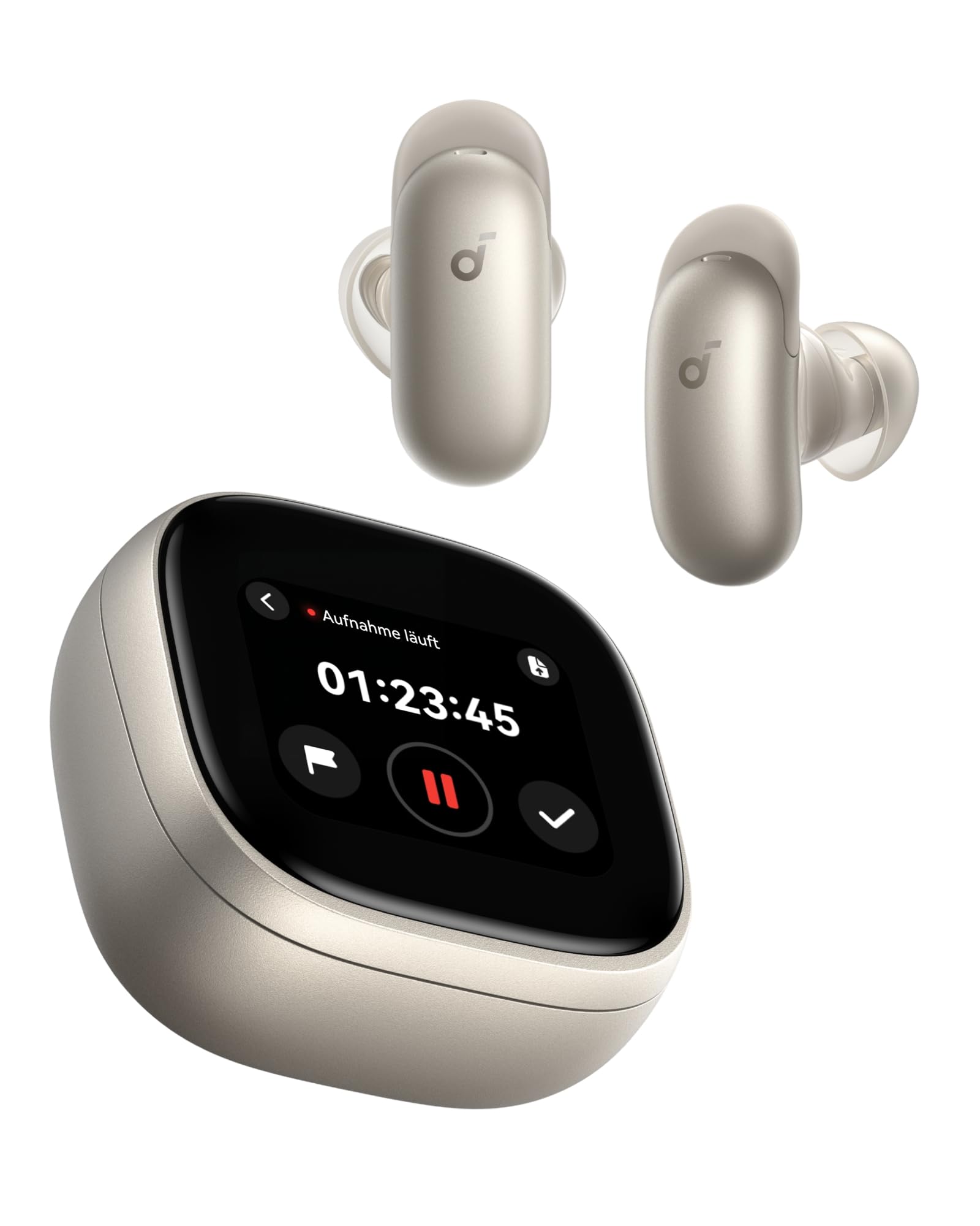 soundcore Anker Liberty 5 Pro Max Noise-Cancelling Kopfhörer, In-Ear-Kopfhörer Bluetooth, kristallklare Anrufe, KI-Diktiergerät, 1,78" AMOLED-Display, ANC an 6,5h/28h, 5 Min. = 4h, Sprachsteuerung