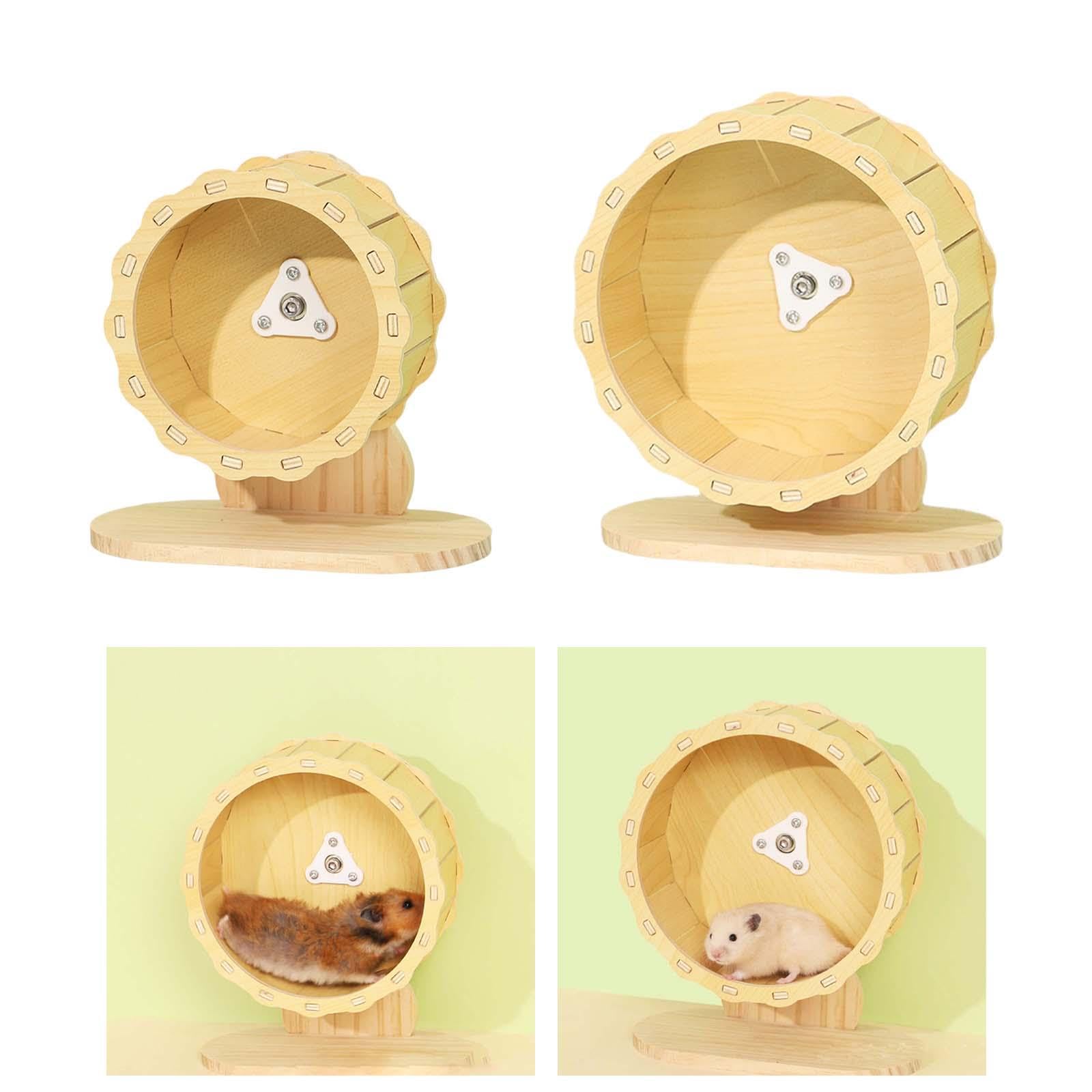 Meadawgs® Hamster Wooden Running Wheel Adjustable Guinea Pig Kitten Exercise Wheel Toy Dia15cm 20x10.5x19cm