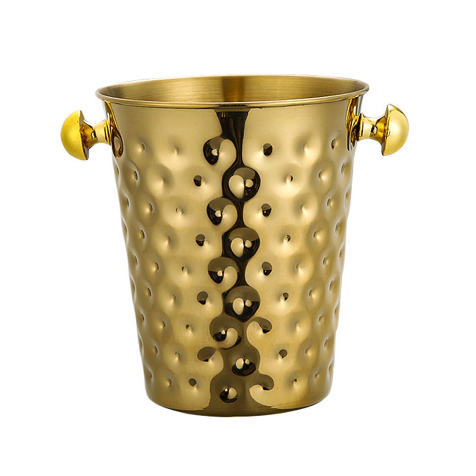 Tsophreniq Mouth Wine Bucket Beverage Tub Hammer Pattern Stainsless Steels Ice Buckets Drinkware for Parities, Gathering Champagnes Metal Drink Coolers Drinking