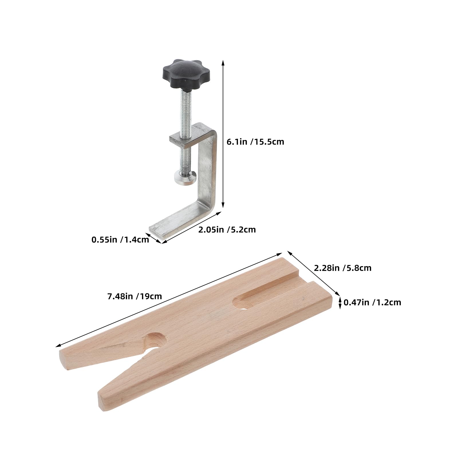 Baluue Morsetto da Banco Portatile Tavolo, 2 Set per Gioielli e Metallo | Legno e Ferro, Strumenti di Fissaggio Inclusi, per Lavorazioni Orafe e Assemblaggio da Banco