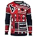 NFL Houston Texans Patches Ugly Sweater, Blue, Medium