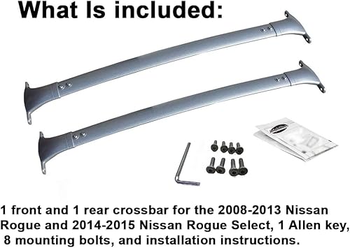 Miniatura 10 de BRIGHTLINES - Barra transversal antirrobo compatible con Nissan Rogue SV SL 2021-2023