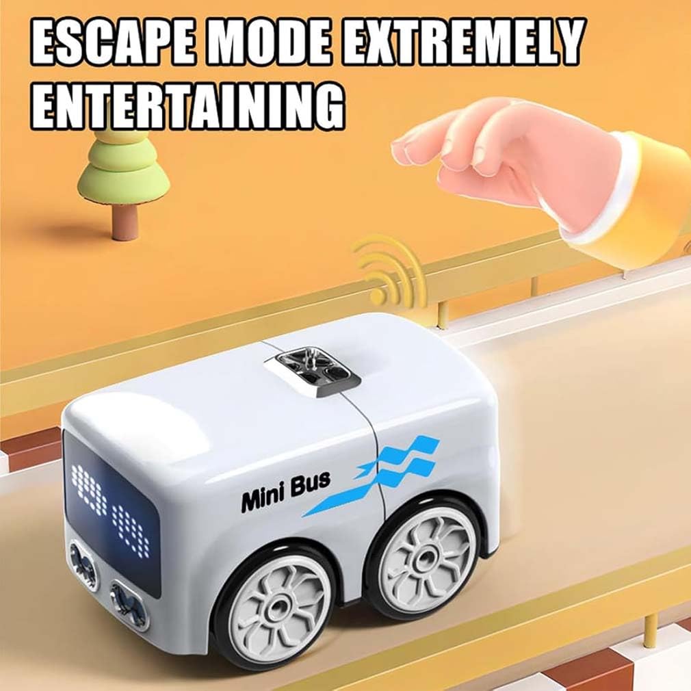 Magic Mini Rc Bus, 2026 Verbessertes RC-Fernsteuerungs-Sensor-Auto mit Gestensteuerung, automatischer Ausweichfunktion für Fahrzeuge,Patrouillenlinien-Fahrspielzeug mit 5 Modi,2.4GHz RC Autos (Blau)