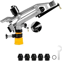 NOVEVE Aspersor De Irrigação Canhão Php35,aspersor para irrigação jardim Alcance De 72m E Alta Eficiência 5 Bicos