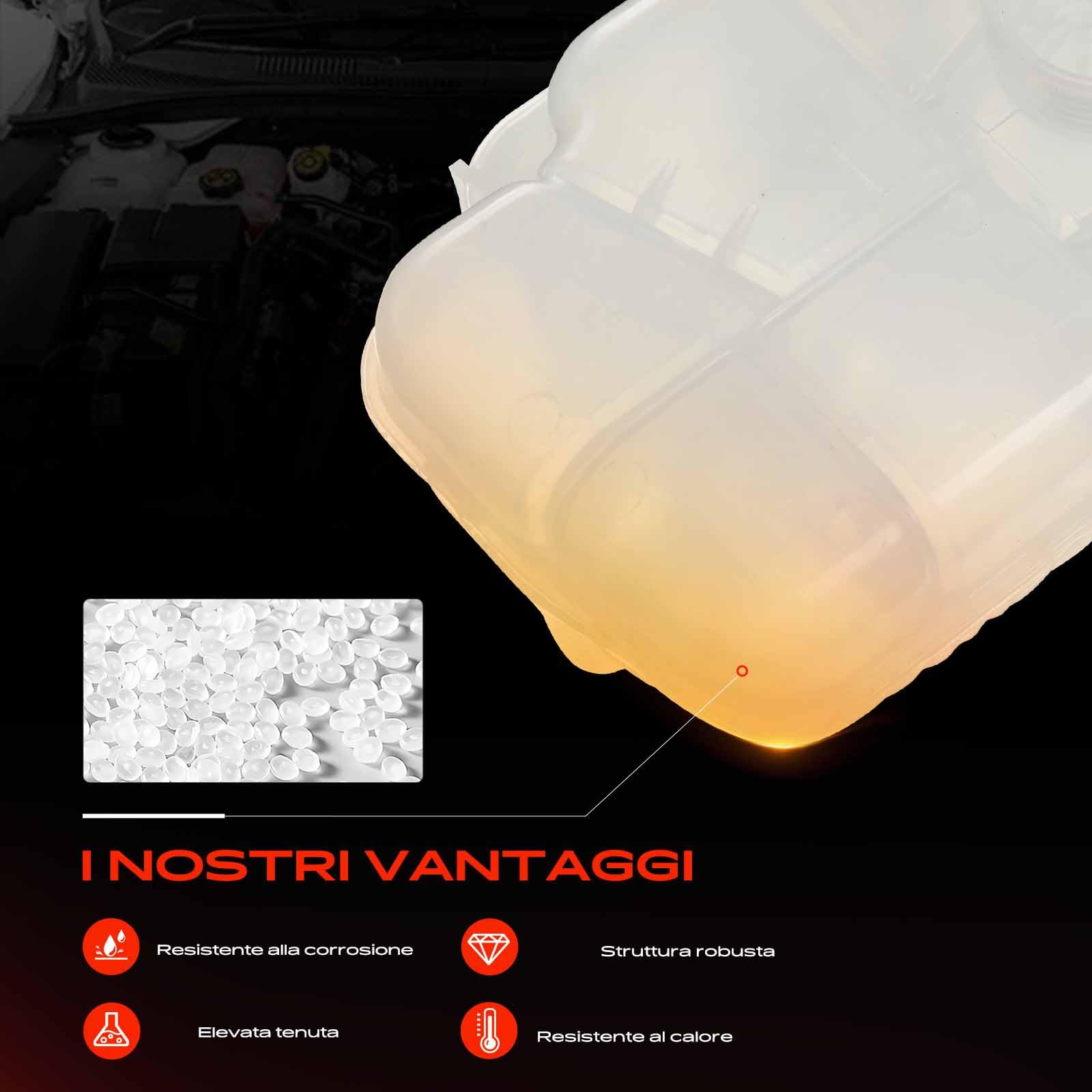 Frankberg Serbatoio di Espansione Refrigerante Compatibile con Astra H A04 1.8L Astra J Caravan P10 1.4L Astra J GTC 2.0L Astra J Berlina 1.4L Astra J Berlina 1.6L Replace# 1304019
