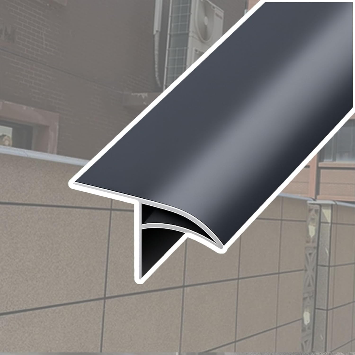 Eaves Drip Line Metal Strip 1-1/5 2 in Width, Courtyard Wall Roof Deflector 2 Pcs, Balcony Rain Gutter Diverter for Effective Water Protection(Gray,W 2 in L 84 in)