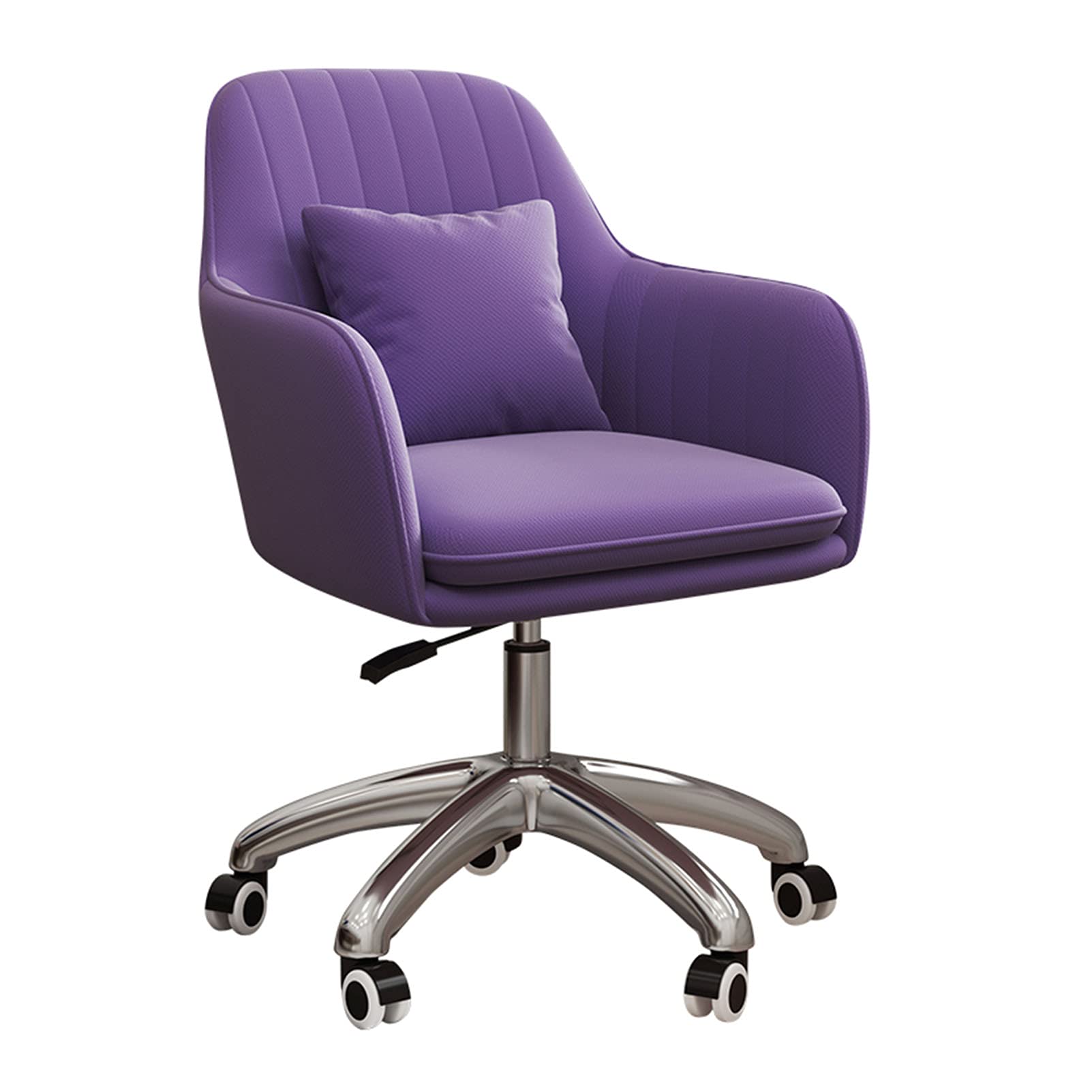 Fauteuil pivotant à roulettes en velours chic pour chambre et salon
