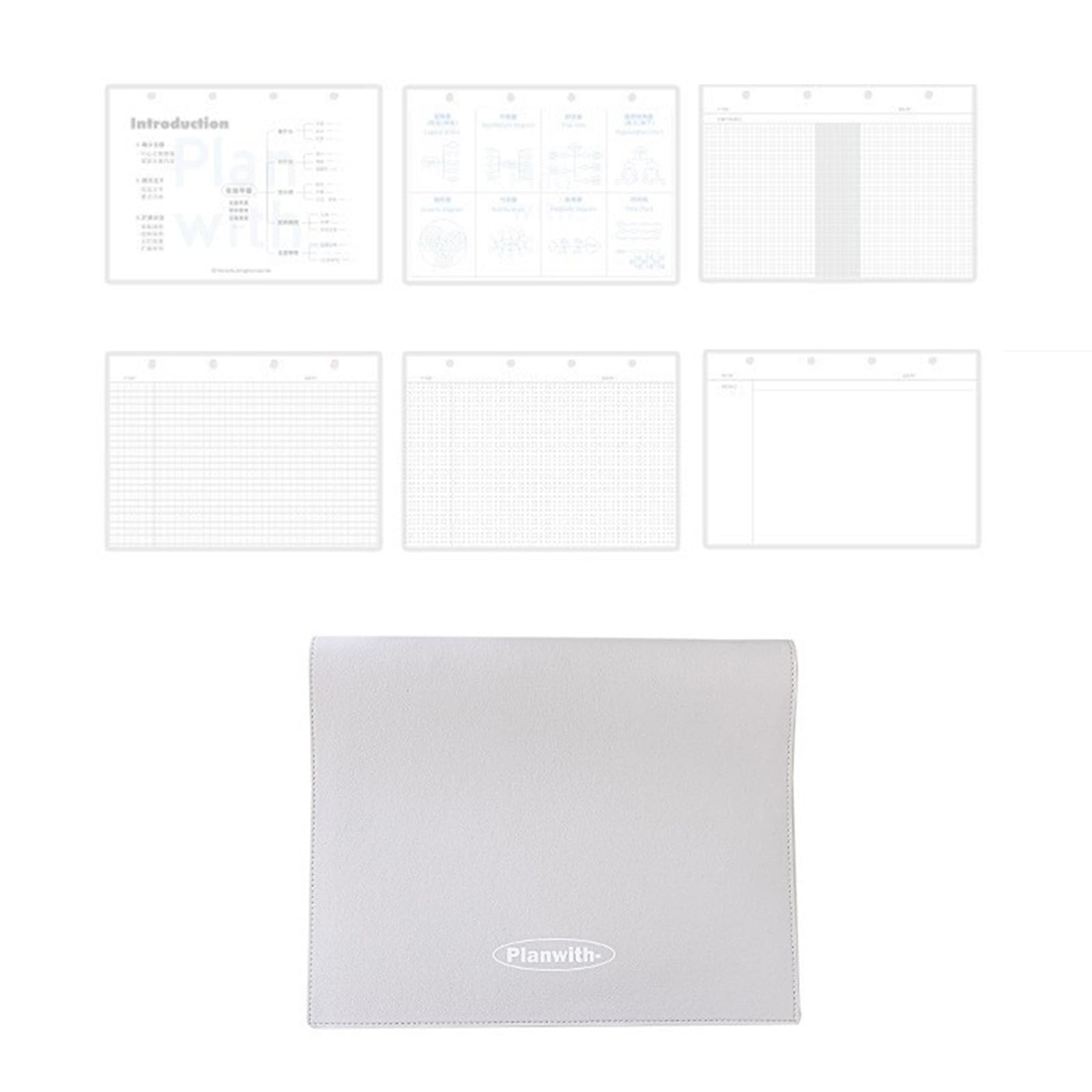 Carnet de notes rechargeable cuir - Carnet de rendez-vous non daté et planifications