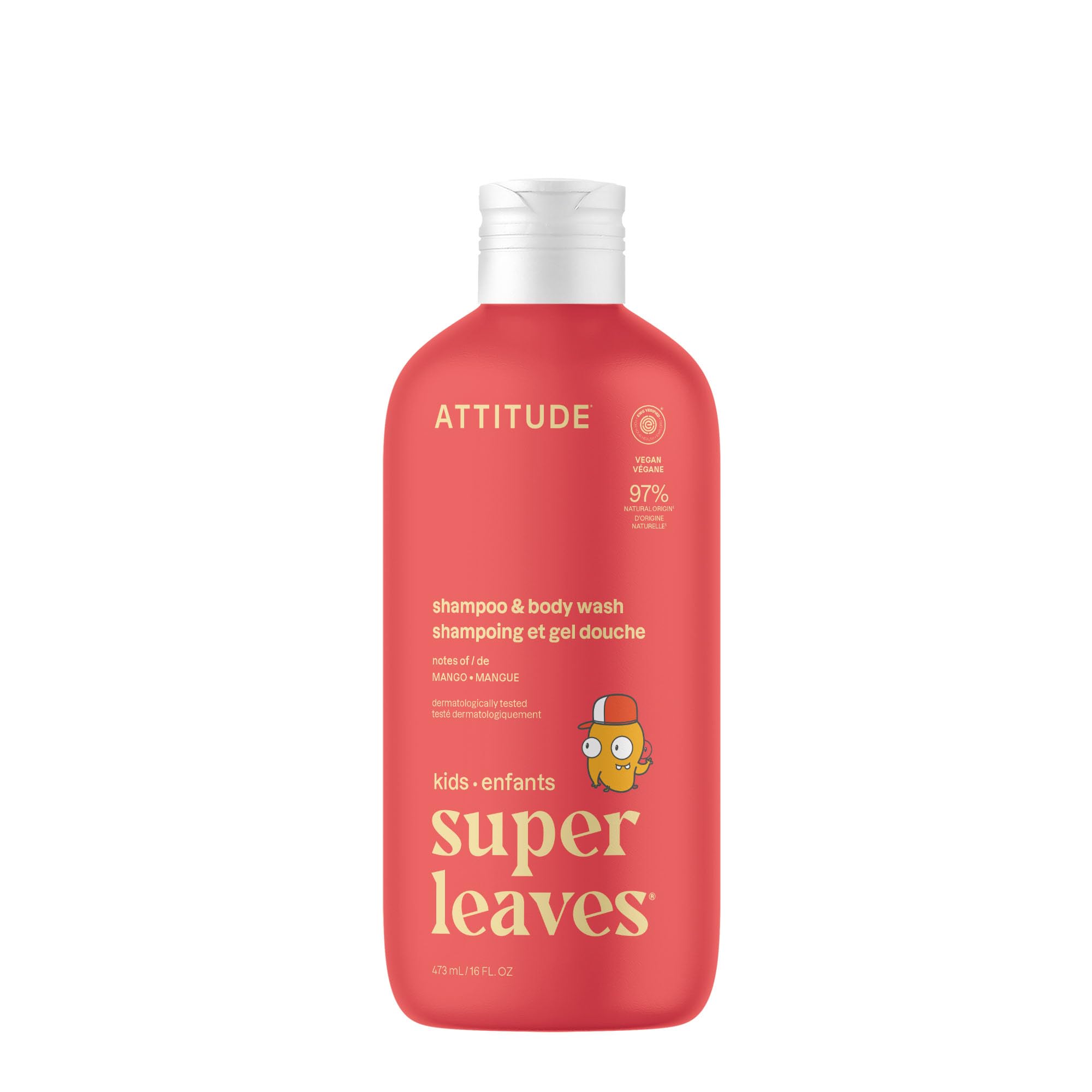 ATTITUDE Shampoo and Body Wash for Kids EWG Verified Hair and Body Cleanser