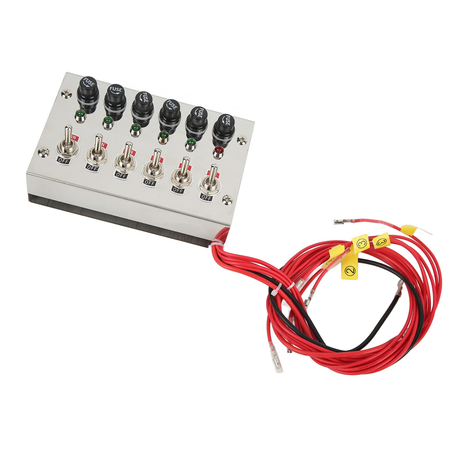 Amazon.co.jp: XTevu DC12V 24V 15A 6 ギャング トグル スイッチ