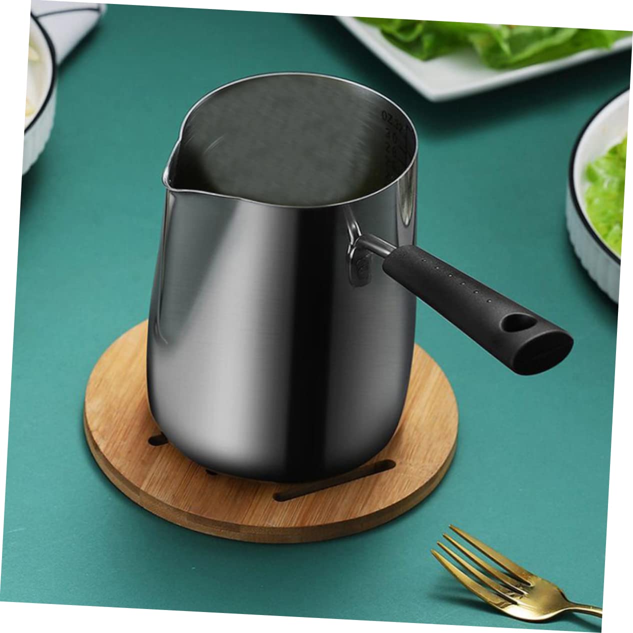 DECHOUS Stainless Steel Fryer Pot Enamel Deep Frying Basket Non-stick Surface Easy to Clean