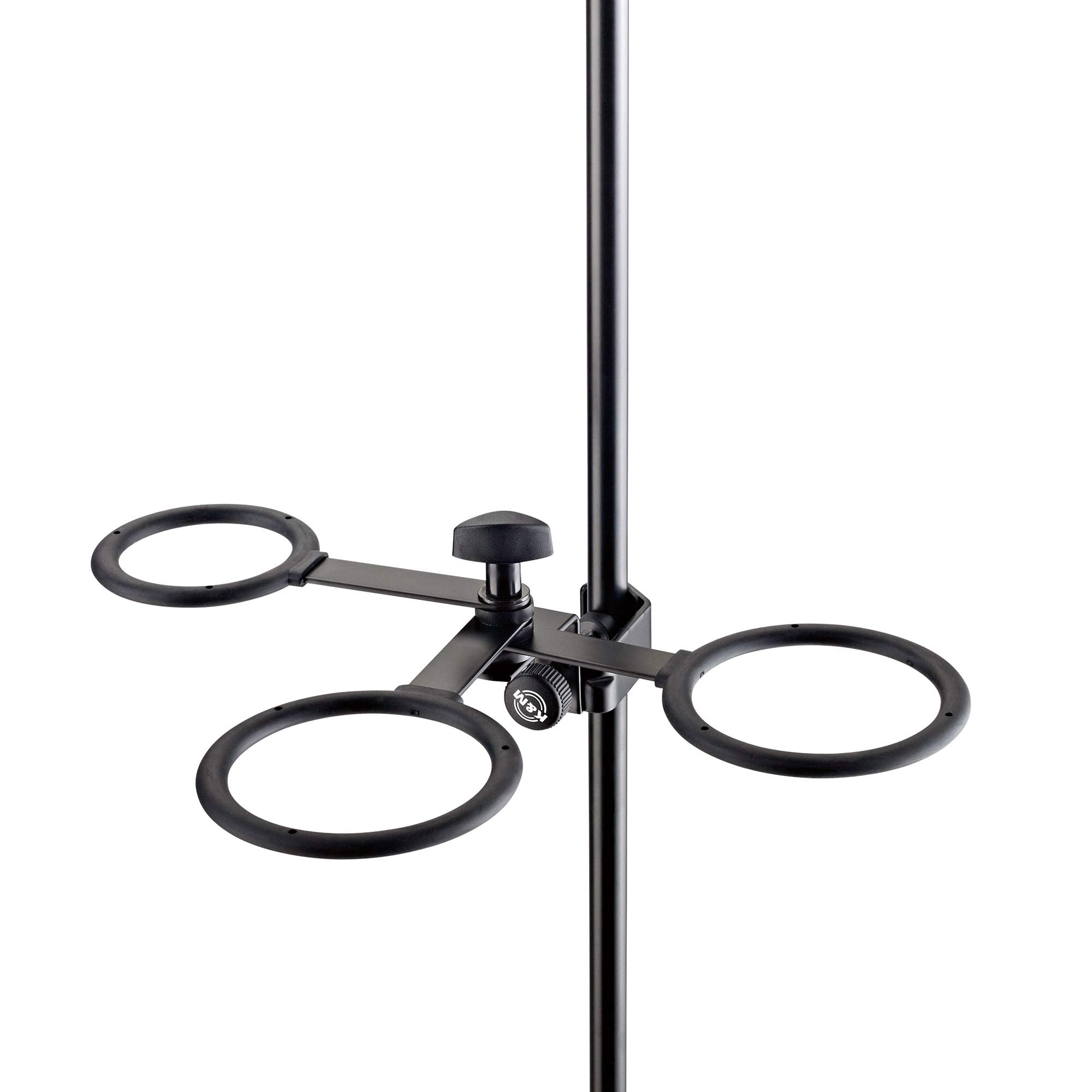 ケーニッヒ&マイヤー Konig&Meyer(K&M) クランプ式3連ミュートホルダー トランペット~フリューゲルホルン用 【15910】 カラー:ブラック 【伝統と信頼のMade in Germany】