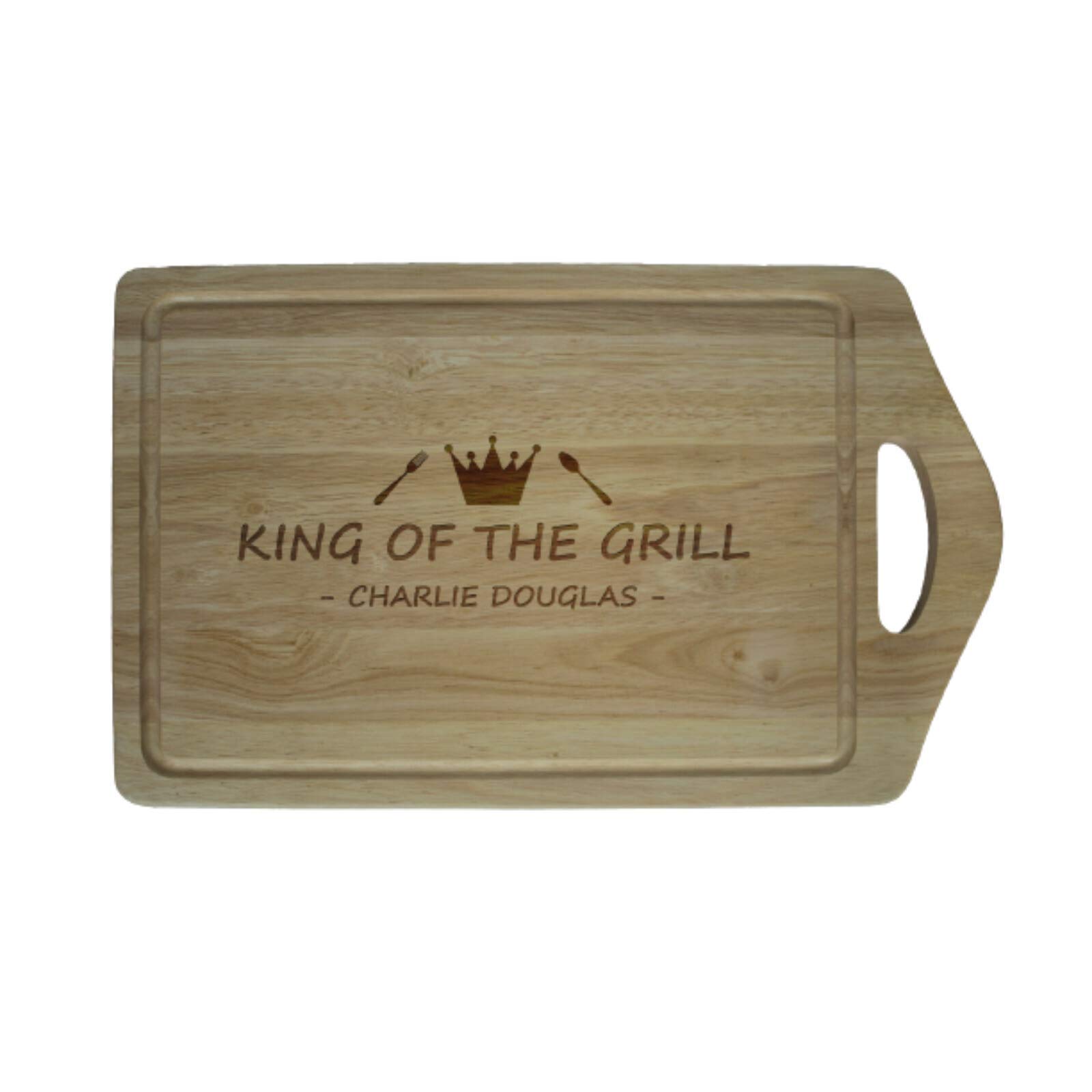 Be-Creative Tabla de cortar de madera personalizada, con grabado láser, tamaño extra grande, 450 x 280 mm, estilo 4