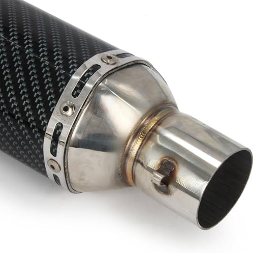 Miniatura 5 de JFG RACING - Silenciador de escape universal de 1,5 – 2 pulgadas, silenciador hexagonal de entrada para scooter motocicleta ATV, moto para fuera de