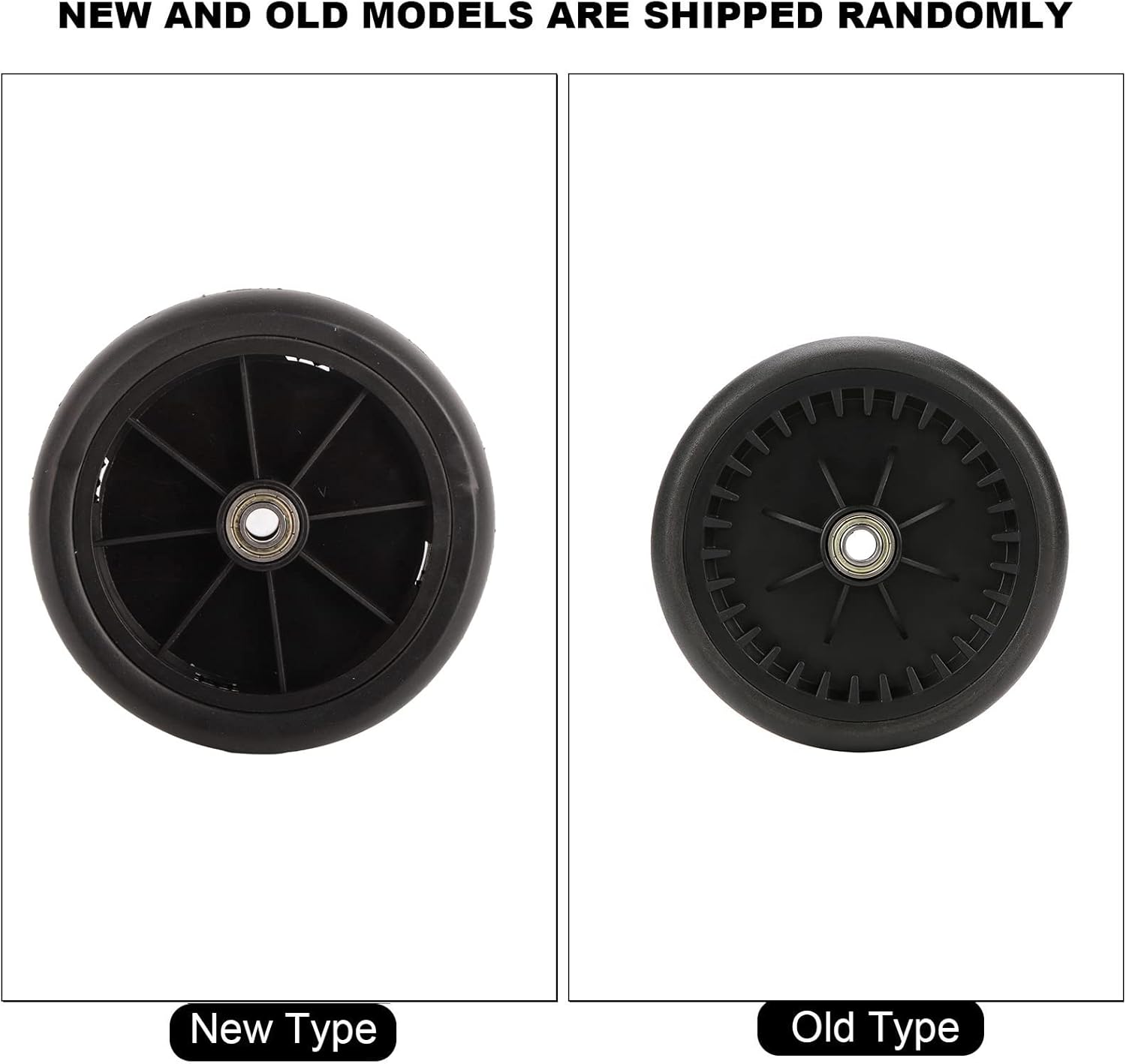 Hilitand Baby Stroller Rubber Wheels, 360 Degree Rotation, Suitable for Most Brand Strollers, Front Wheel, Back Wheel, Yoya Wheel (A Pair of Rear Wheels)