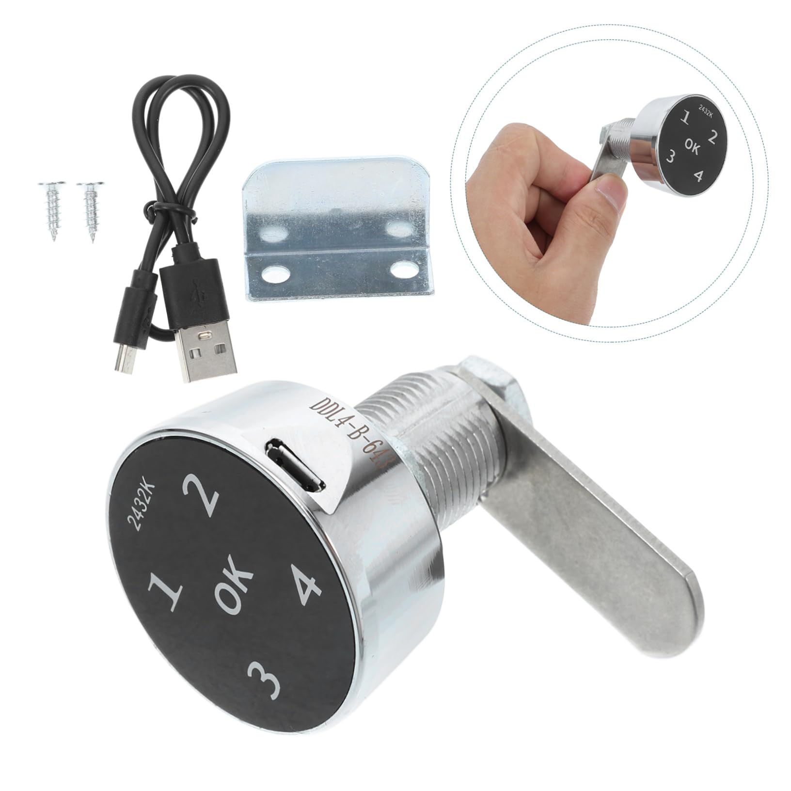 NUOBESTY 2 Pièces Serrure Électronique à Code Tactile pour Armoire Boîte Aux Lettres Verrou pour Classeurs pour Usage