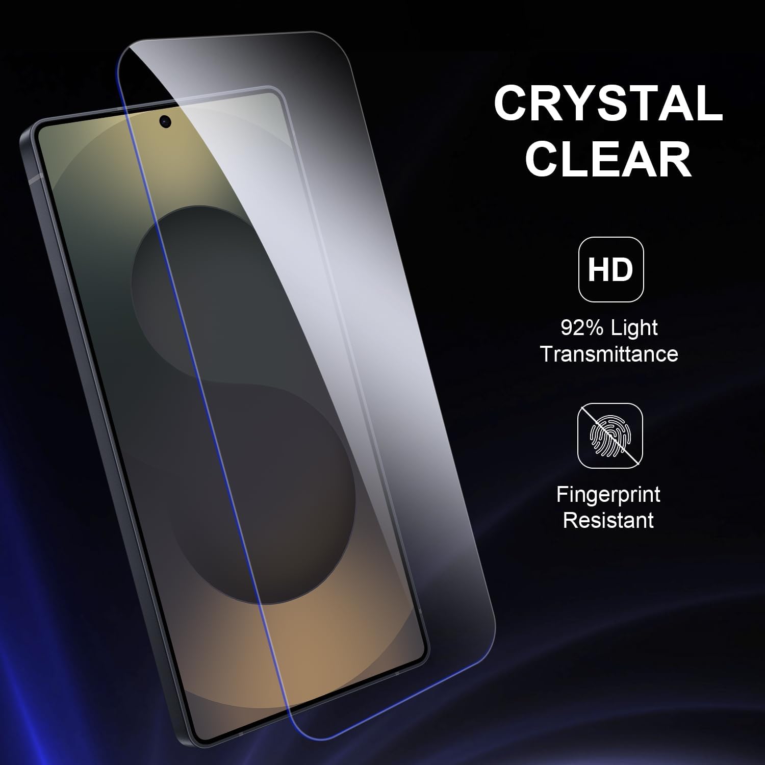 for Samsung Galaxy S24 FE Tempered Glass Screen Protector [Military Grade Shatterproof & Longest Durable], Auto Dust-Elimination Installation Box, Bubble Free, HD Clear, Easy Installation, 2 Pack