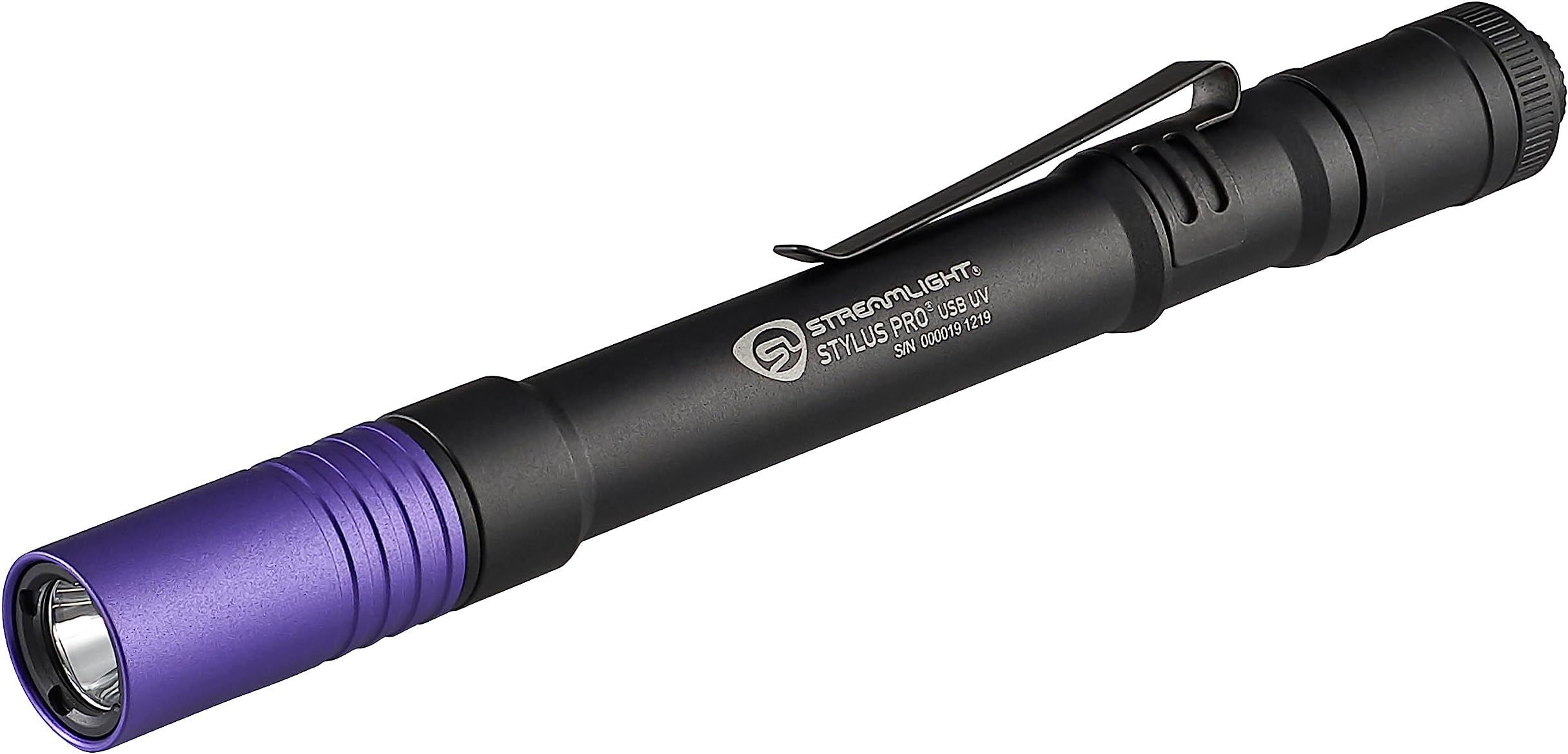 Streamlight 66149 Stylus Pro USB UV Rechargeable Pen Light with USB Cord and Nylon Holster